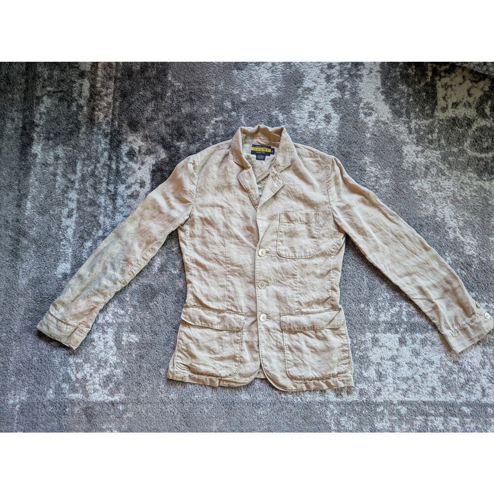 Vintage Ralph Lauren Rugby Women's 100% Linen Blazer Made In Japan - Size 0 RARE - Picture 14 of 16
